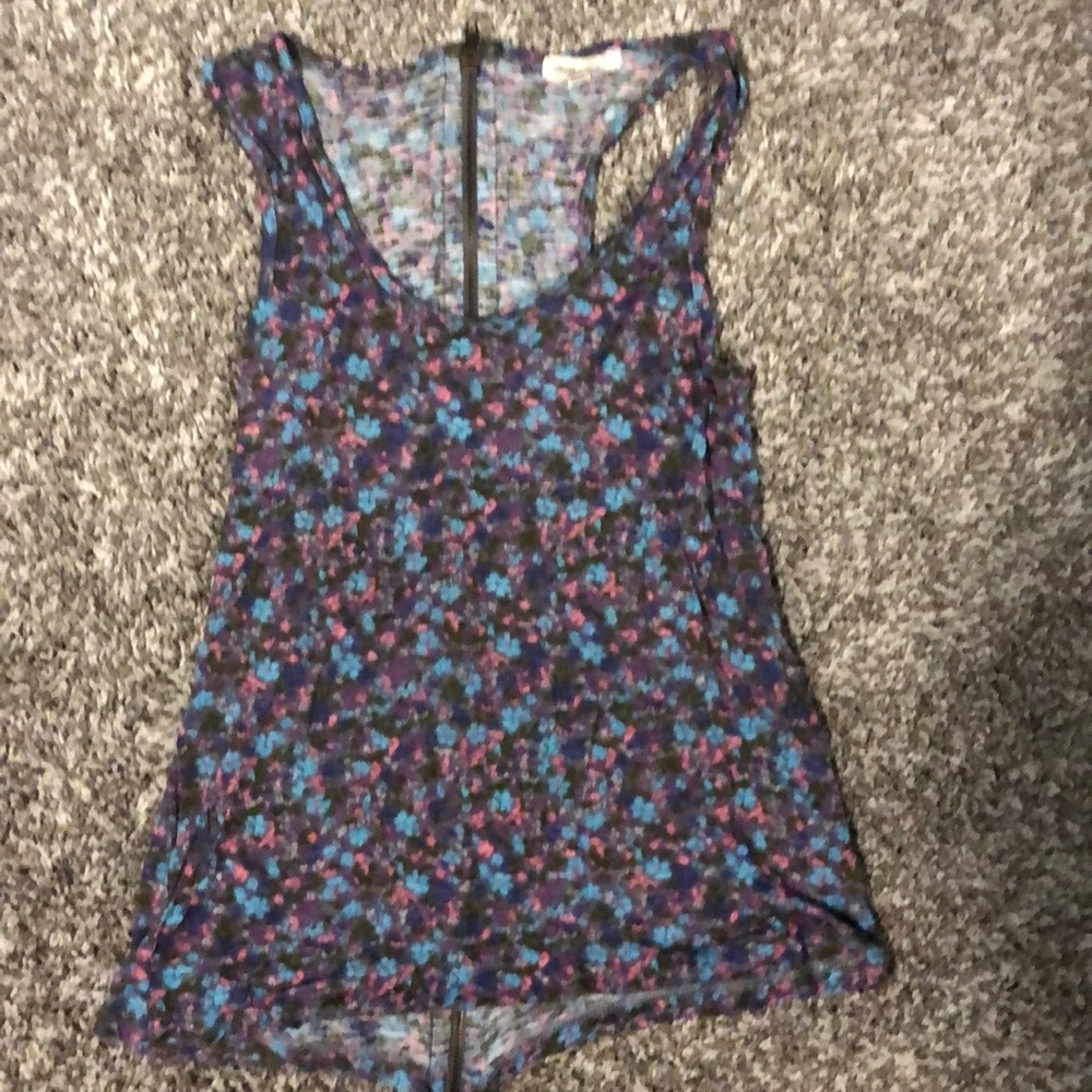Zipper back tank top